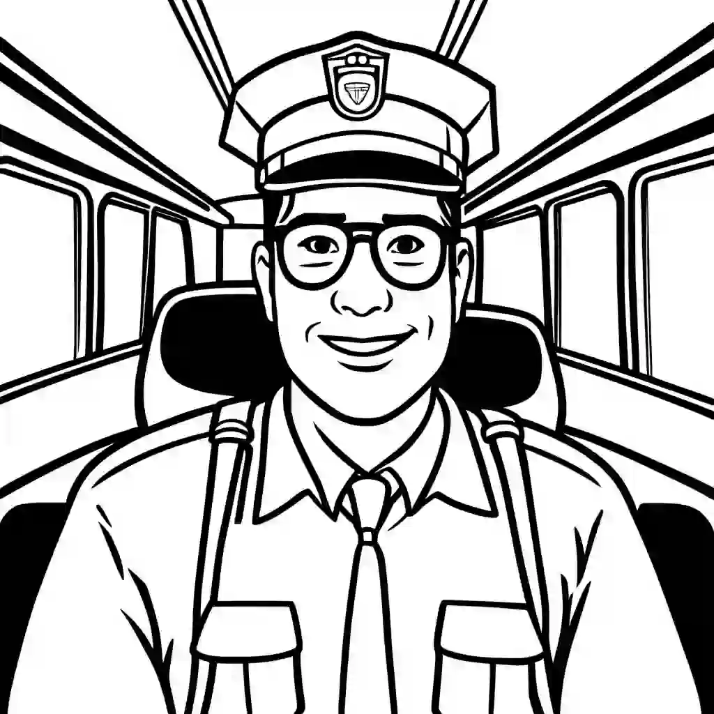 Bus Driver coloring pages